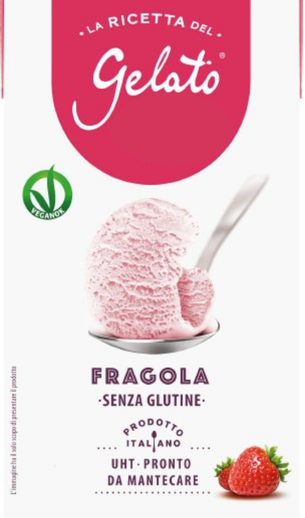préparation sorbet artisanal prêt à l'emploi saveur fraise Brique de 1L de préparation sorbet prêt à l'emploi saveur fraise