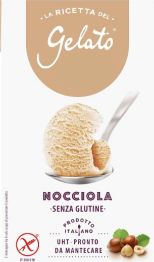préparation glace artisanale prête à l'emploi saveur noisette Brique de 1L de préparation glace artisanale prête à l'emploi saveur noisette