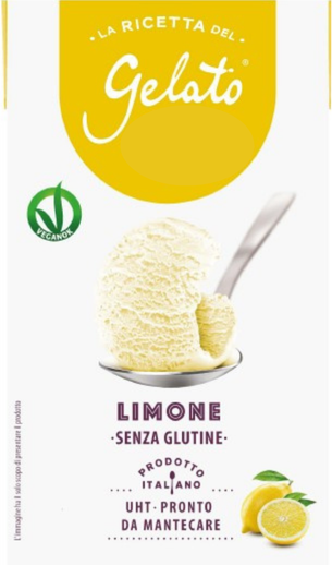 préparation sorbet artisanal prêt à l'emploi saveur citron Brique de 1L de préparation sorbet artisanal prêt à l'emploi saveur citron
